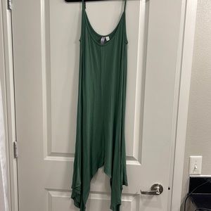 Green midi dress